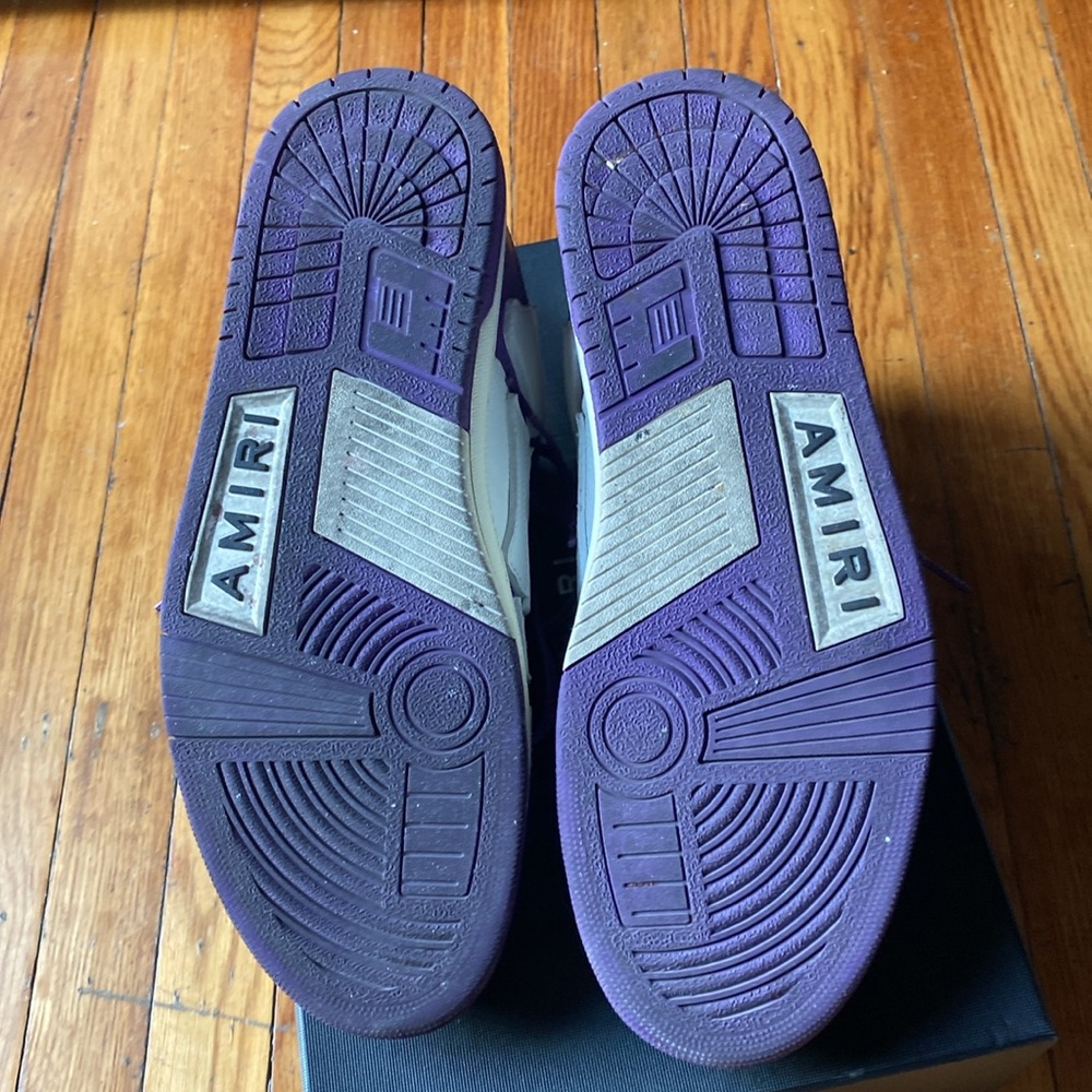 Pre Loved Amiri - Skel-Top Purple / White Low Top Sneakers - Picture 7 of 10